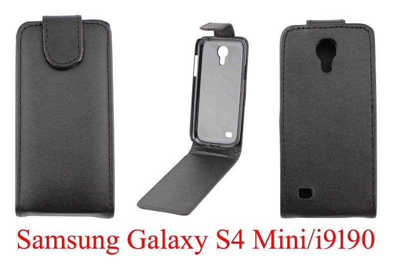 三星i9190皮套手機套GALAXY S4mini 上下開翻普通紋保護外殼批發